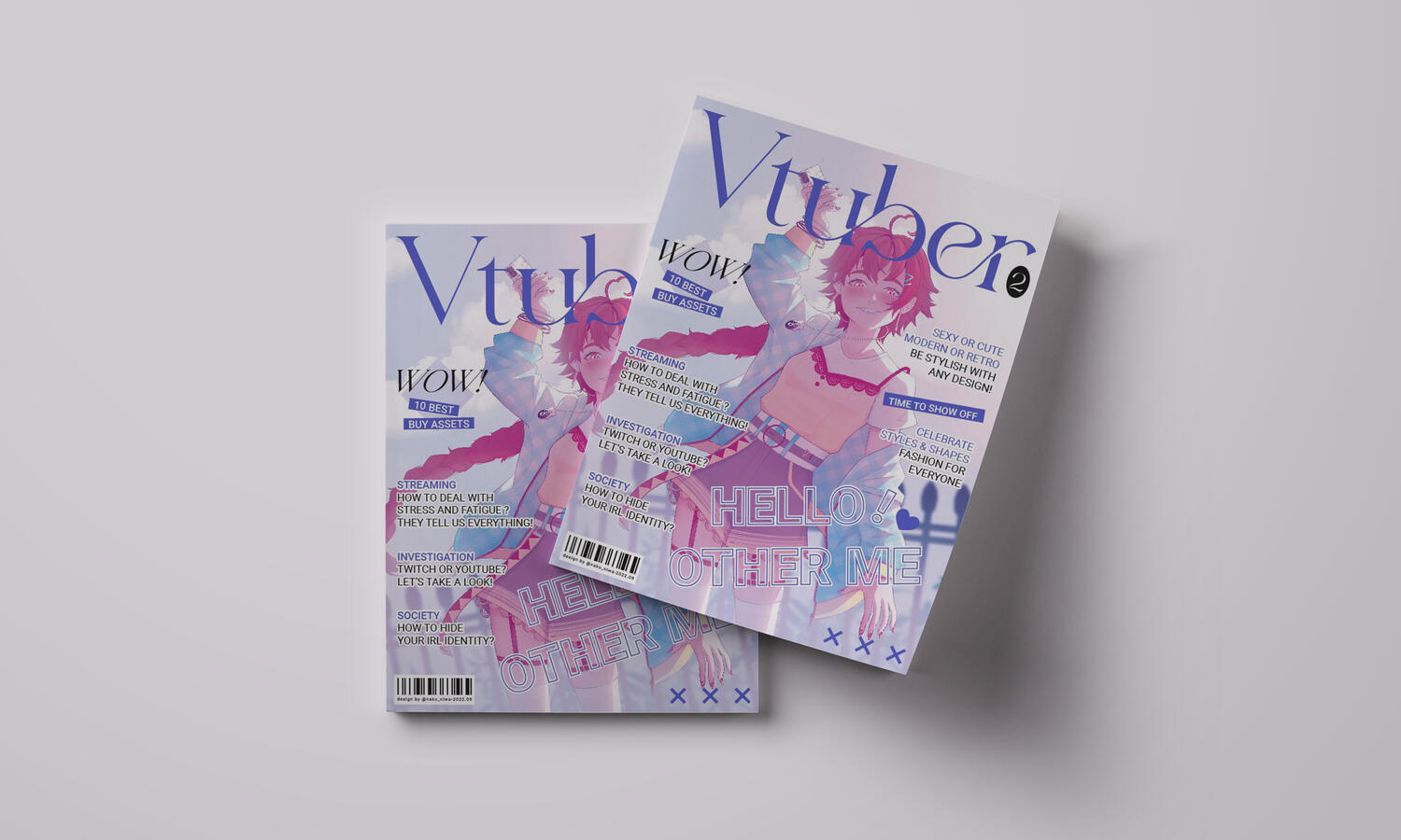Vtuber magazine cover - 2022
