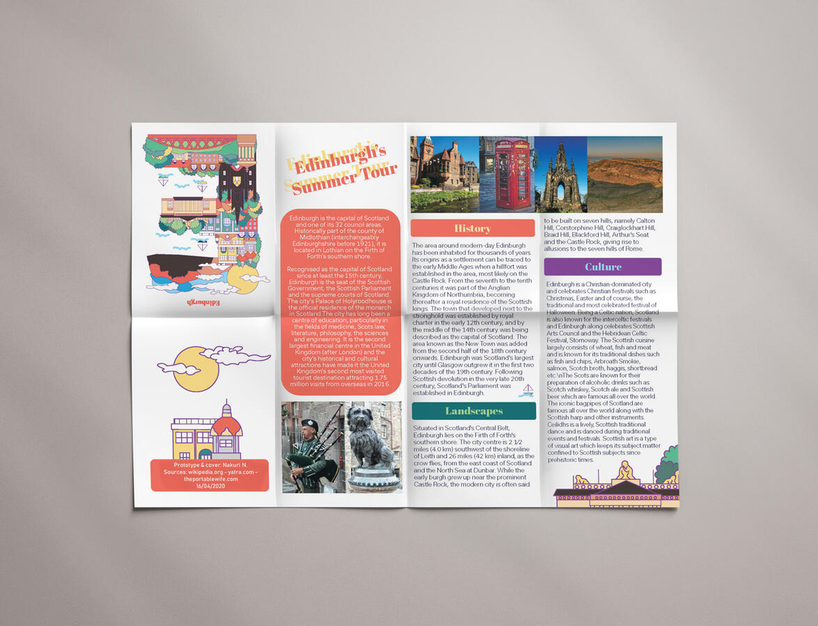 Edinburgh Tourism flyer - 2020